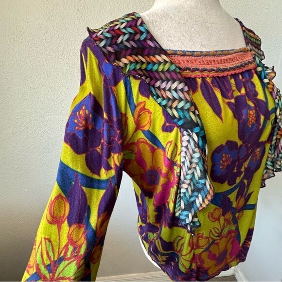 Blink London Antropologie Colorful Pullover Shirt SZ S - Picture 11 of 16